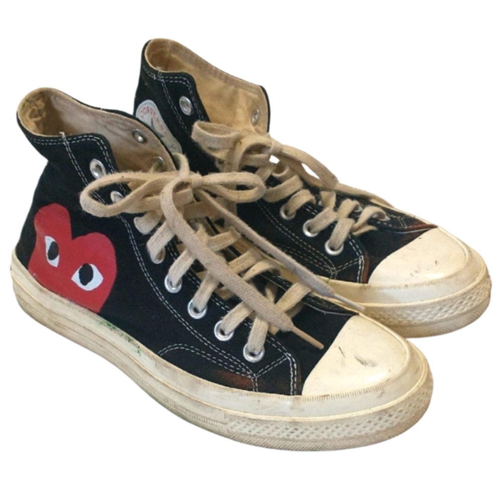Unisex Comme des Garçons High-Top Women's Sneakers. Size/ M7.5, W9.5